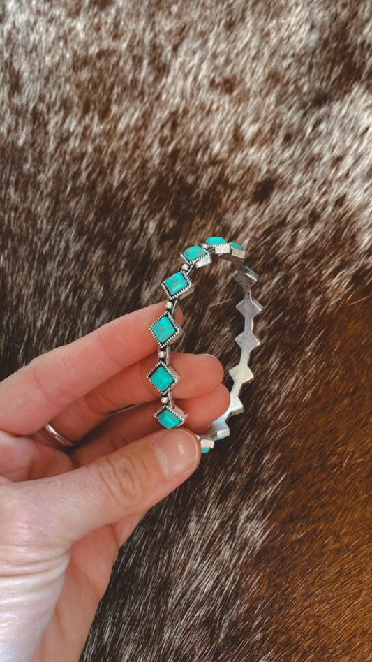 Turquoise Diamond Bangle