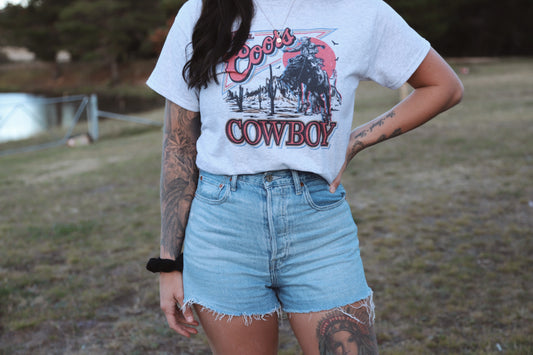 Coors Cowboy Tee - Ash Grey